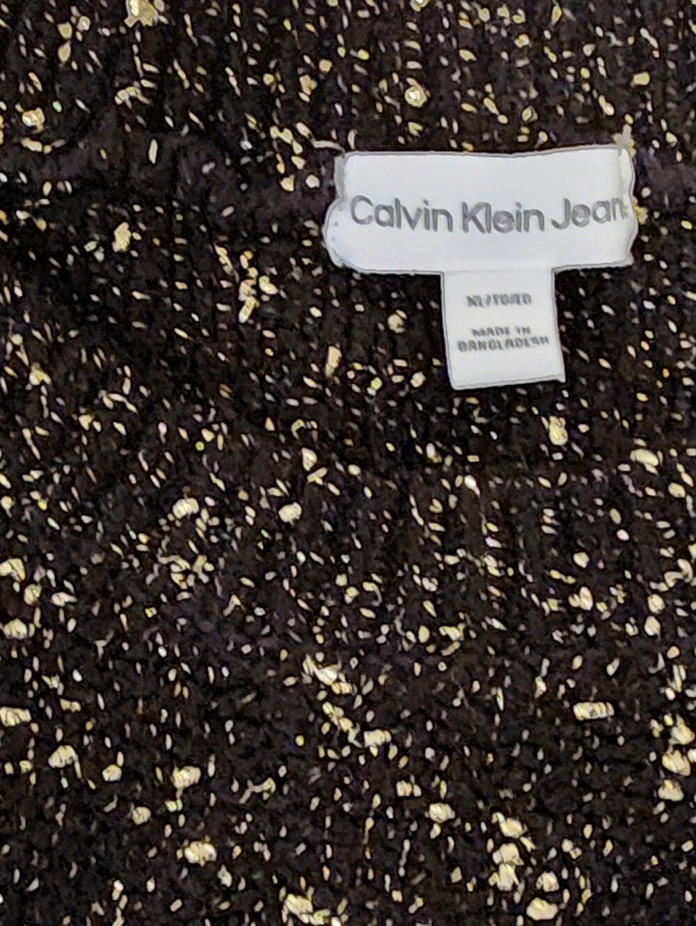 Calvin Klein Black Speckle Crewneck Sweater - Picture 3 of 3